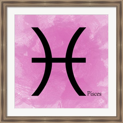 Framed Pisces - Pink Print