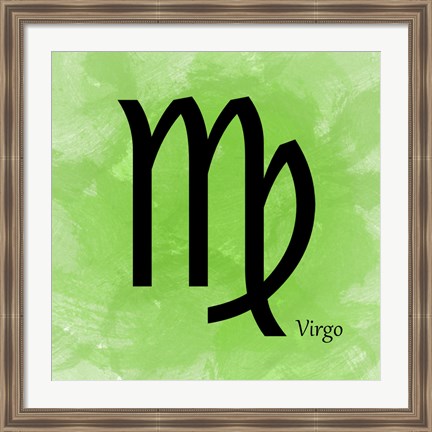 Framed Virgo - Green Print