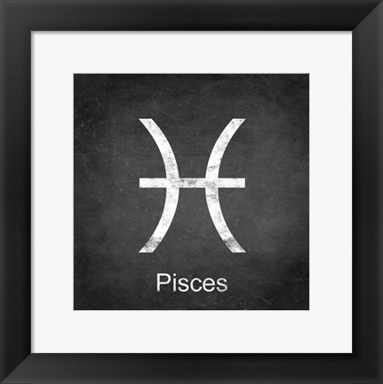 Framed Pisces - Black Print