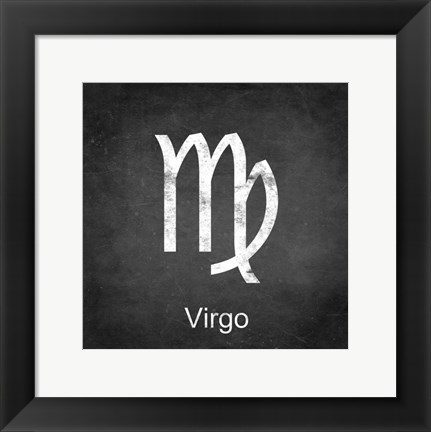 Framed Virgo - Black Print