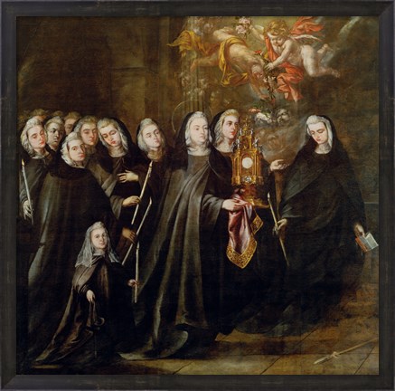 Framed Procession of Saint Clare Print