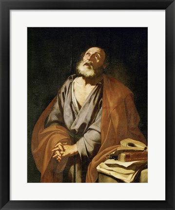 Framed Saint Peter Penitent Print