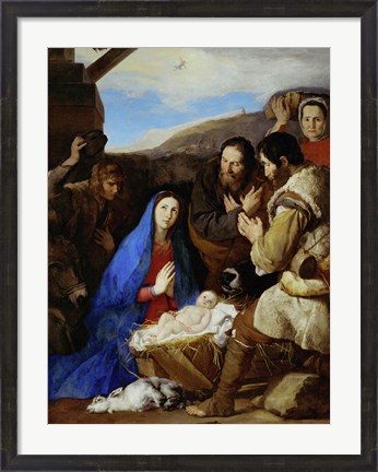 Framed Adoration of the Shepherds Print