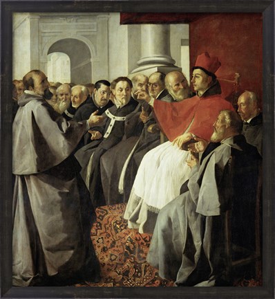 Framed Saint Bonaventura at the Church Council of Lyon Print