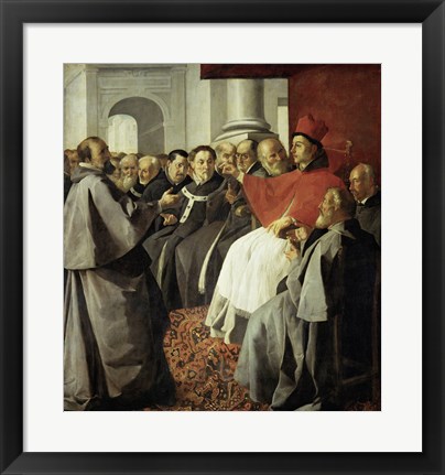 Framed Saint Bonaventura at the Church Council of Lyon Print