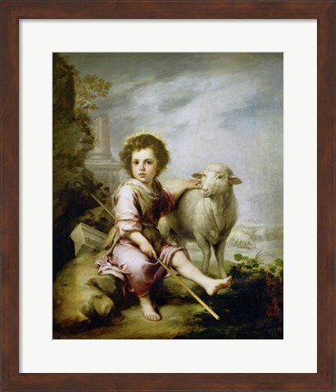 Framed Good Shepherd, around 1665. Print