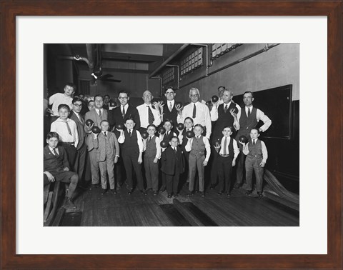 Framed Bowling, 1924 Print