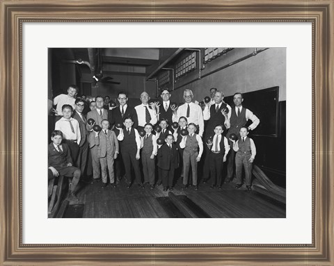 Framed Bowling, 1924 Print