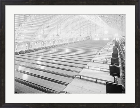 Framed Convention Hall, Bowling Alley Print