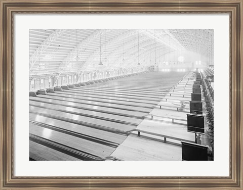 Framed Convention Hall, Bowling Alley Print