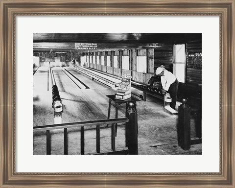 Framed Olentangy Park Bowling Alleys, Columbus, Ohio Print