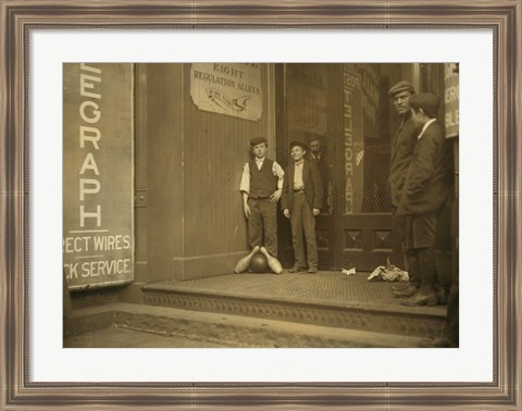 Framed Bowling Alley Boys, New Haven, Connecticut Print