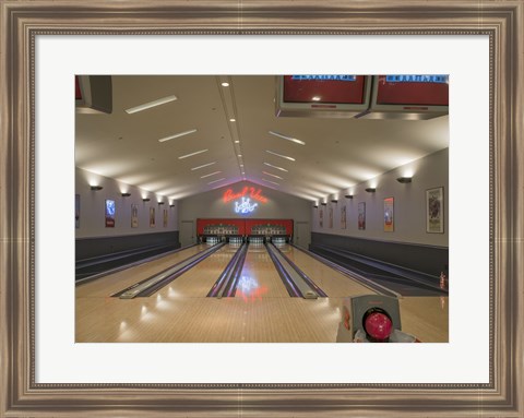 Framed Bowling Center at Mount Vernon Print