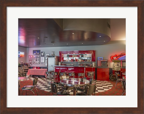 Framed Bowling Center Snack Bar at Mount Vernon Print