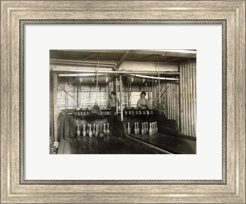 Framed Bowling Alley Employees, New York Print