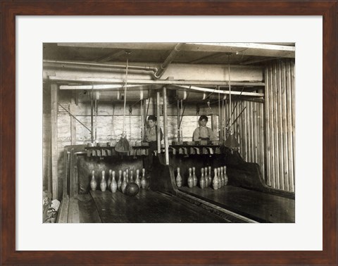 Framed Bowling Alley Employees, New York Print