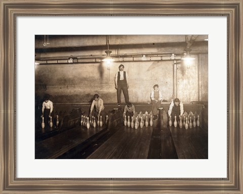 Framed Subway Bowling Alley, 65 South St., Brooklyn, N.Y. Print