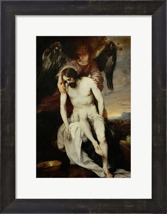 Framed Dead Christ Supported by an Angel Print