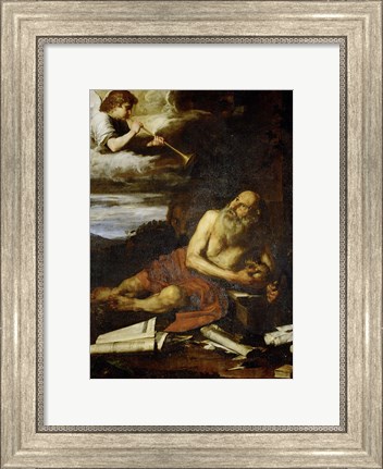 Framed Saint Jerome with the Angel of the Last Judgement Print