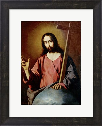 Framed Savior Blessing. 1638 Print