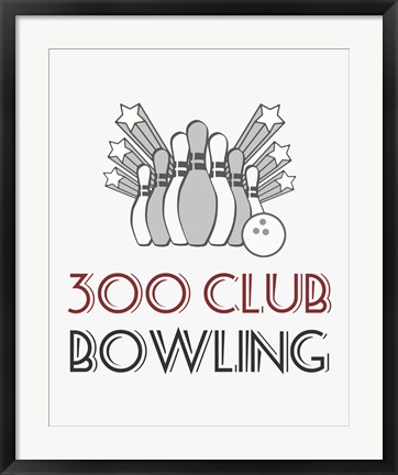 Framed 300 Club Bowling Print