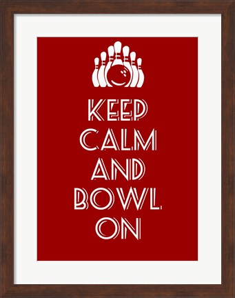 Framed Keep Calm and Bowl On Print