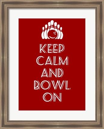 Framed Keep Calm and Bowl On Print