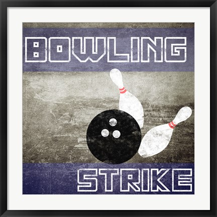 Framed Bowling Strike Print