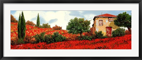 Framed I Papaveri Sulle Colline Print