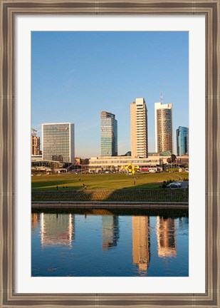 Framed Vilnius, Lithuania, Downtown skyline, skyscrapers Print