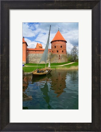 Framed Island Castle by Lake Galve, Trakai, Lithuania I Print