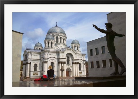 Framed Archangel Michael Cathedral, Kaunas, Lithuania Print