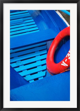 Framed Colorful Boats on Lake Galve, Trakai, Lithuania Print