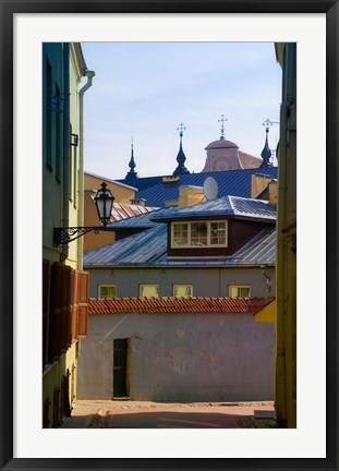 Framed Traditional Houses in the old town, Vilnius, Lithuania Print