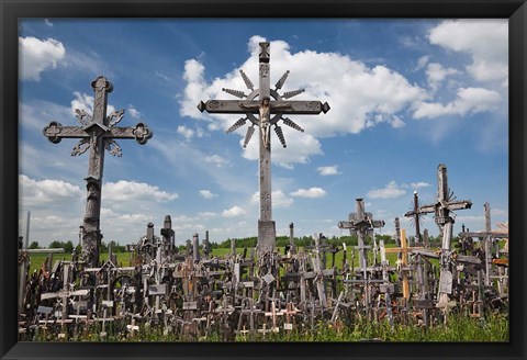 Framed Hill of Crosses, Siauliai, Central Lithuania, Lithuania I Print