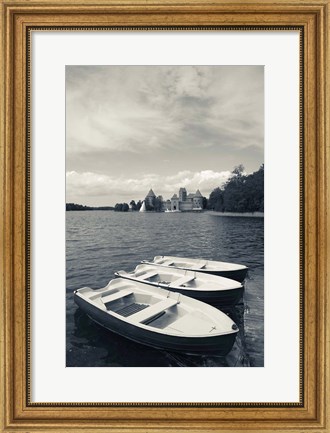 Framed Island Castle by Lake Galve, Trakai, Lithuania II Print