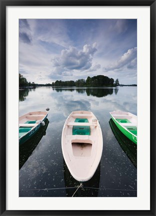 Framed Lake Galve, Trakai Historical National Park, Lithuania III Print