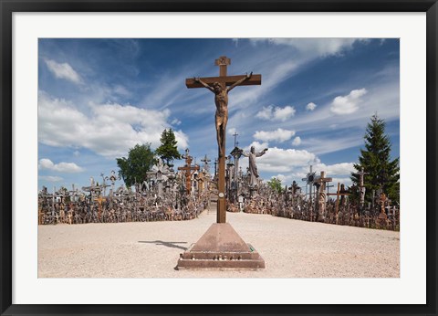 Framed Lithuania, Siauliai, Hill of Crosses, Christianity I Print