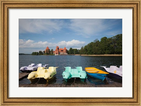 Framed Lithuania, Trakai Historical NP, Lake Galve Print