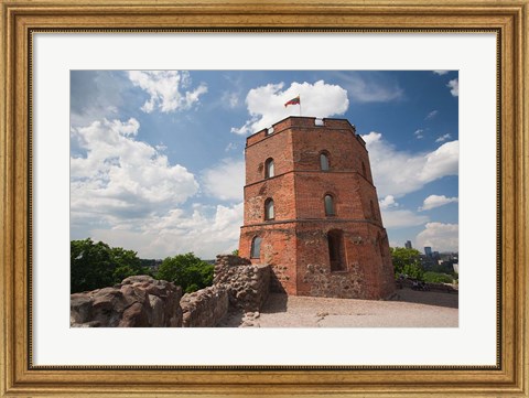 Framed Lithuania, Vilnius, Gediminas Hill, Gedimino Fort Print