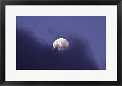 Framed Moon and Jupiter in a very close Conjunction Print