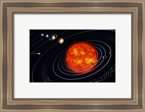Framed Solar System VI Print