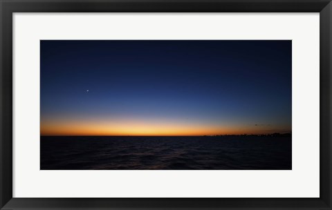 Framed Moon and Venus in Conjunction Print