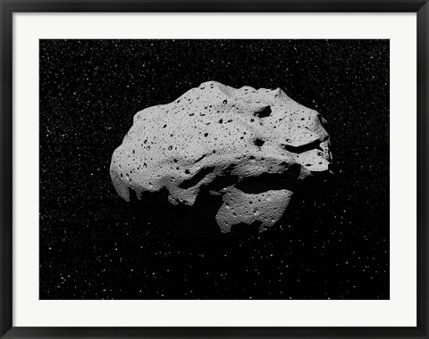 Framed Asteroid in Outer Space Print