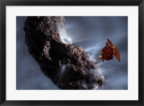 Framed Deep Impact&#39;s Encounter with Comet Tempel 1 Print