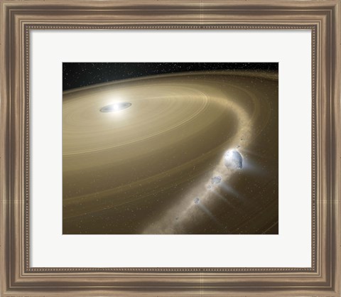 Framed Comet being torn to shreds around a dead star Print
