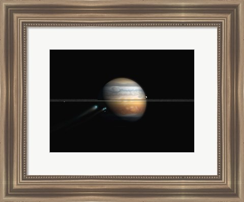 Framed Break up of a comet from Gravitational Forces Print