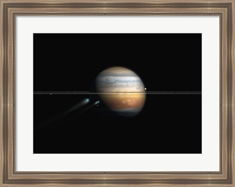 Framed Break up of a comet from Gravitational Forces Print