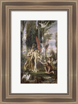 Framed Hesiod And The Muses, 1860 Print