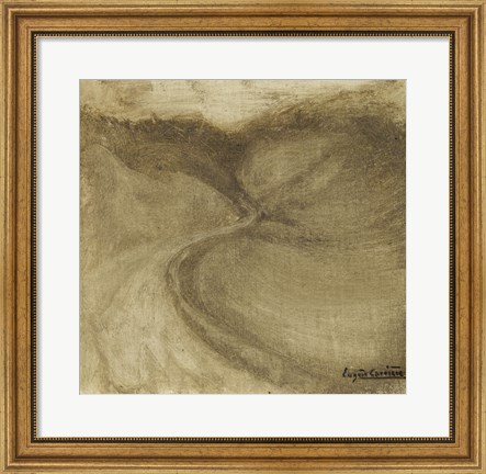 Framed Landscape With Winding Road Print